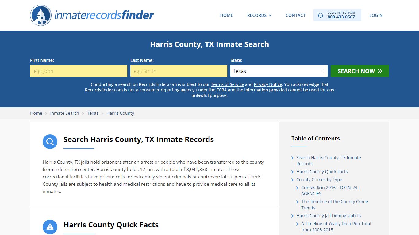 Harris County, TX Inmate Lookup & Jail Records Online